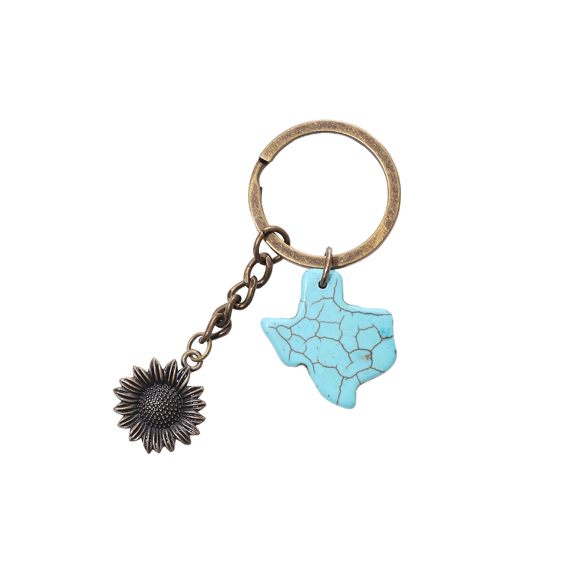 Keychains de girasol de aleación al por mayor