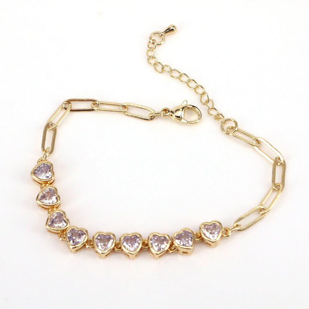 Wholesale Various Zircon Copper Bracelet