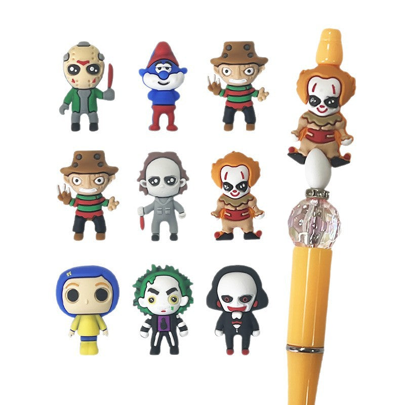 Wholesale 10pcs/pack  Silicone  3D Cartoon Beads DIY Beading