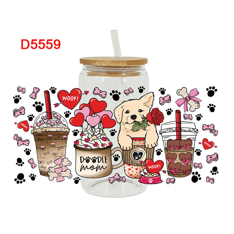 Wholesale cute animals 16oz Cup UV DTF Wraps