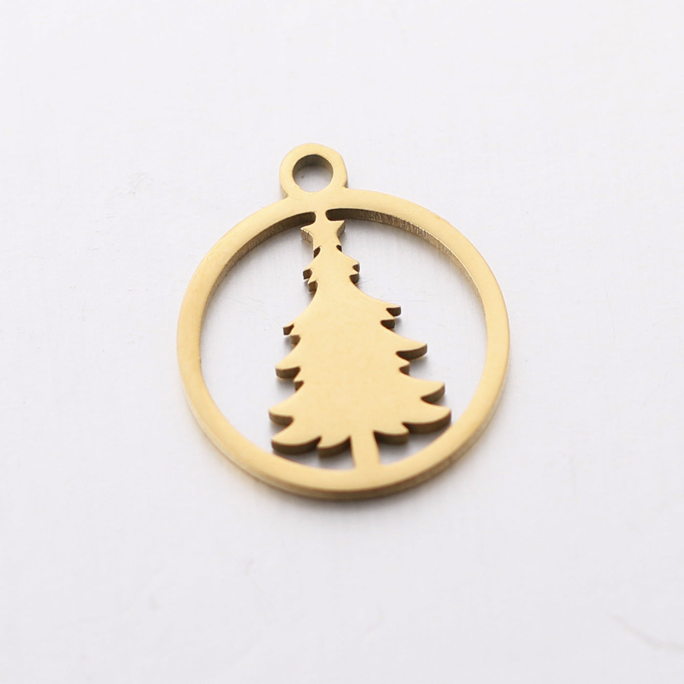 Wholesale Stainless Steel Christmas Snowman Fawn Christmas Tree Snowflake Pendant Accessories DIY