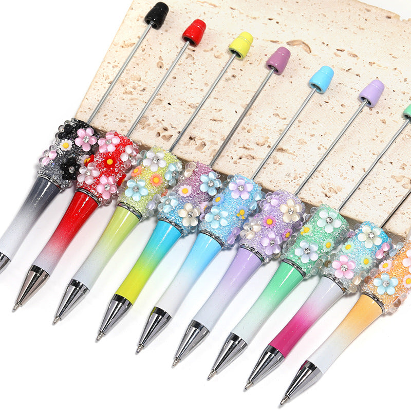 Wholesale 10pcs Beadable Pens Flower Baby's Breath Sugar Ballpoint Pen