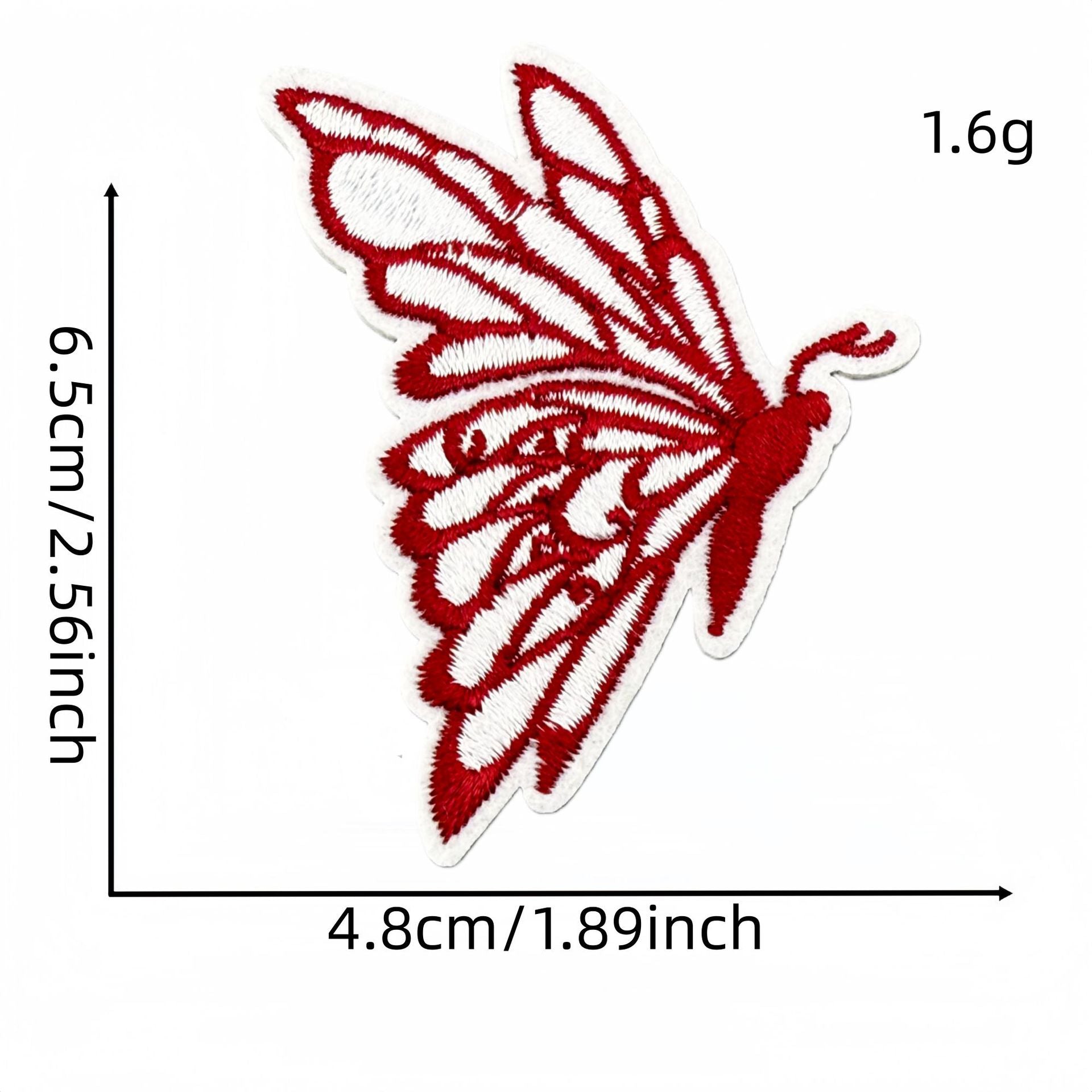 Wholesale Retro Red Valentine Embroidered Fabric Patch Ins Style Clothing Applique For DIY Craft And Resale