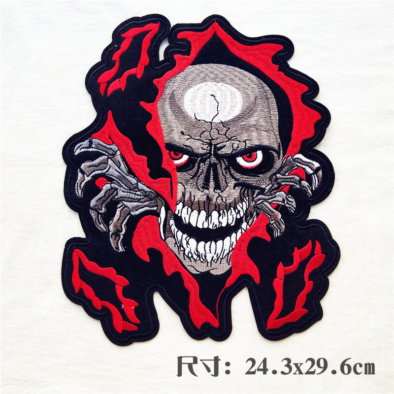 Wholesale Large punk style clothing embroidery DIY Patches