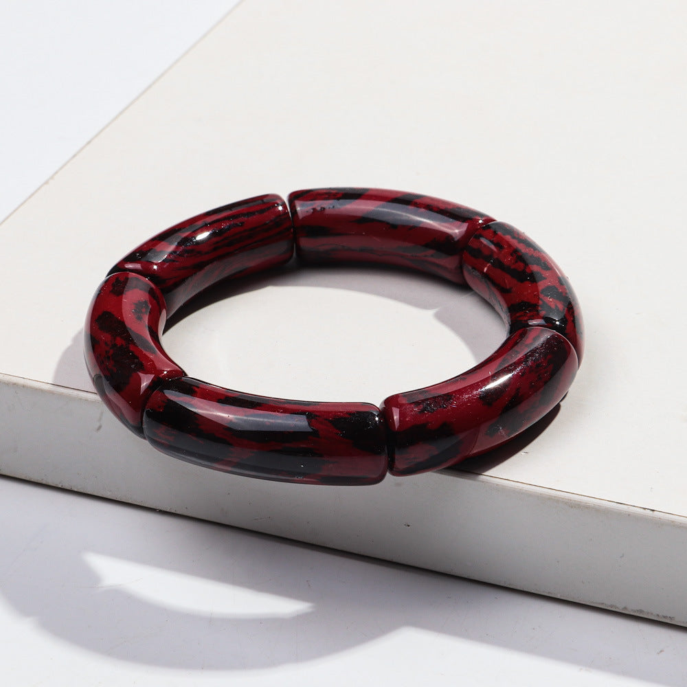 Wholesale Retro Leopard Series Elastic Bend Bracelet