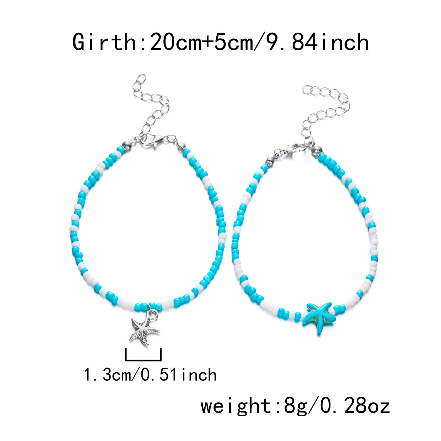 Wholesale Holiday Style Rice Pearl Conch Devil' s Eye Anklet Bracelet