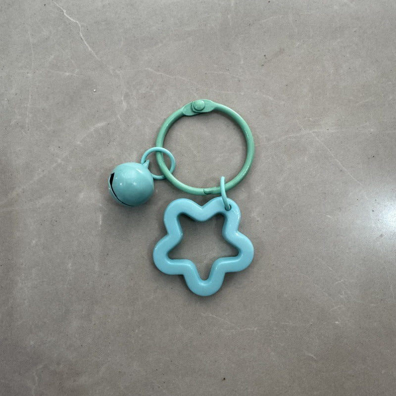 Wholesale Acrylic colorful five-pointed star key chain