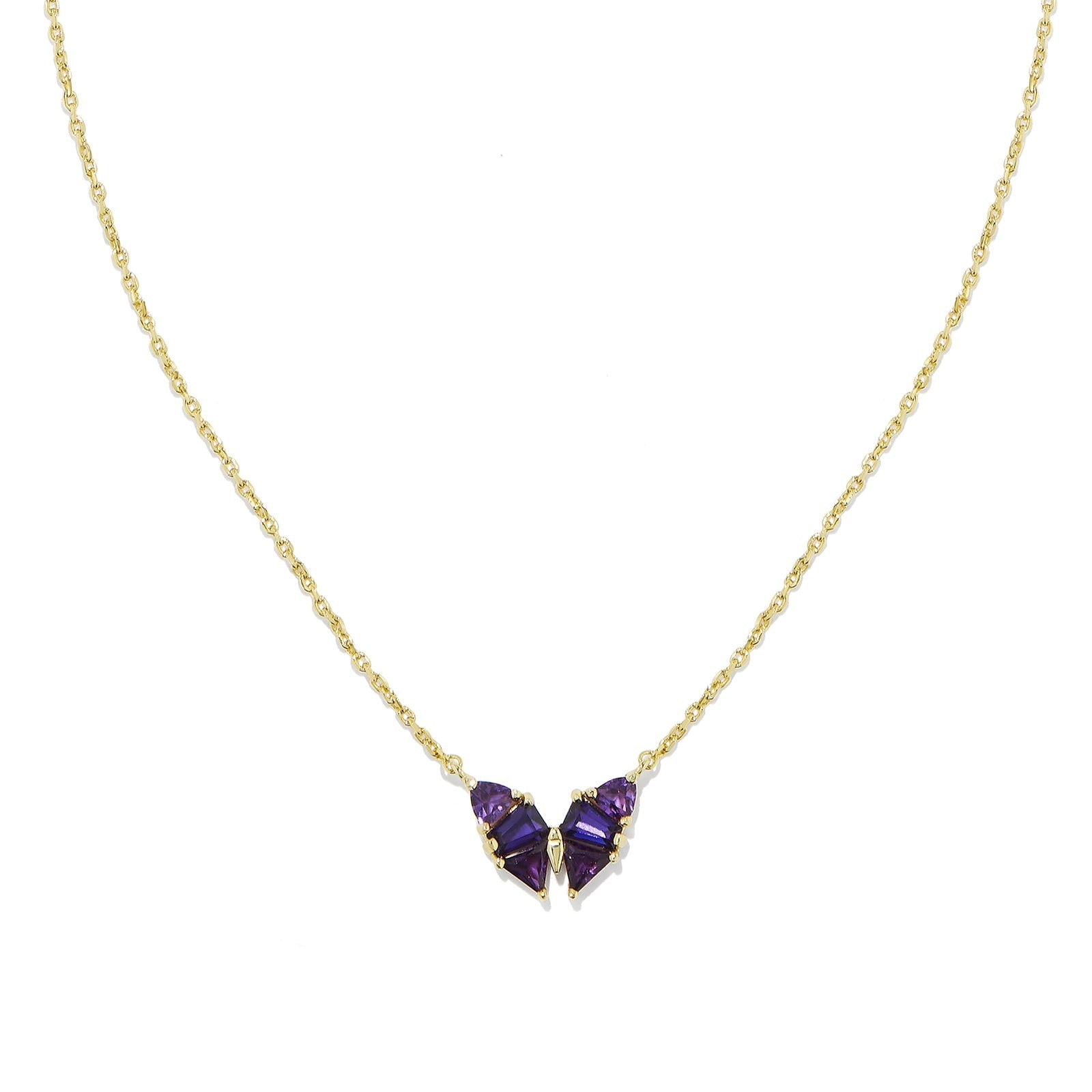 Wholesale Luxury Butterfly Zircon Necklace Crystal Pendant Necklace