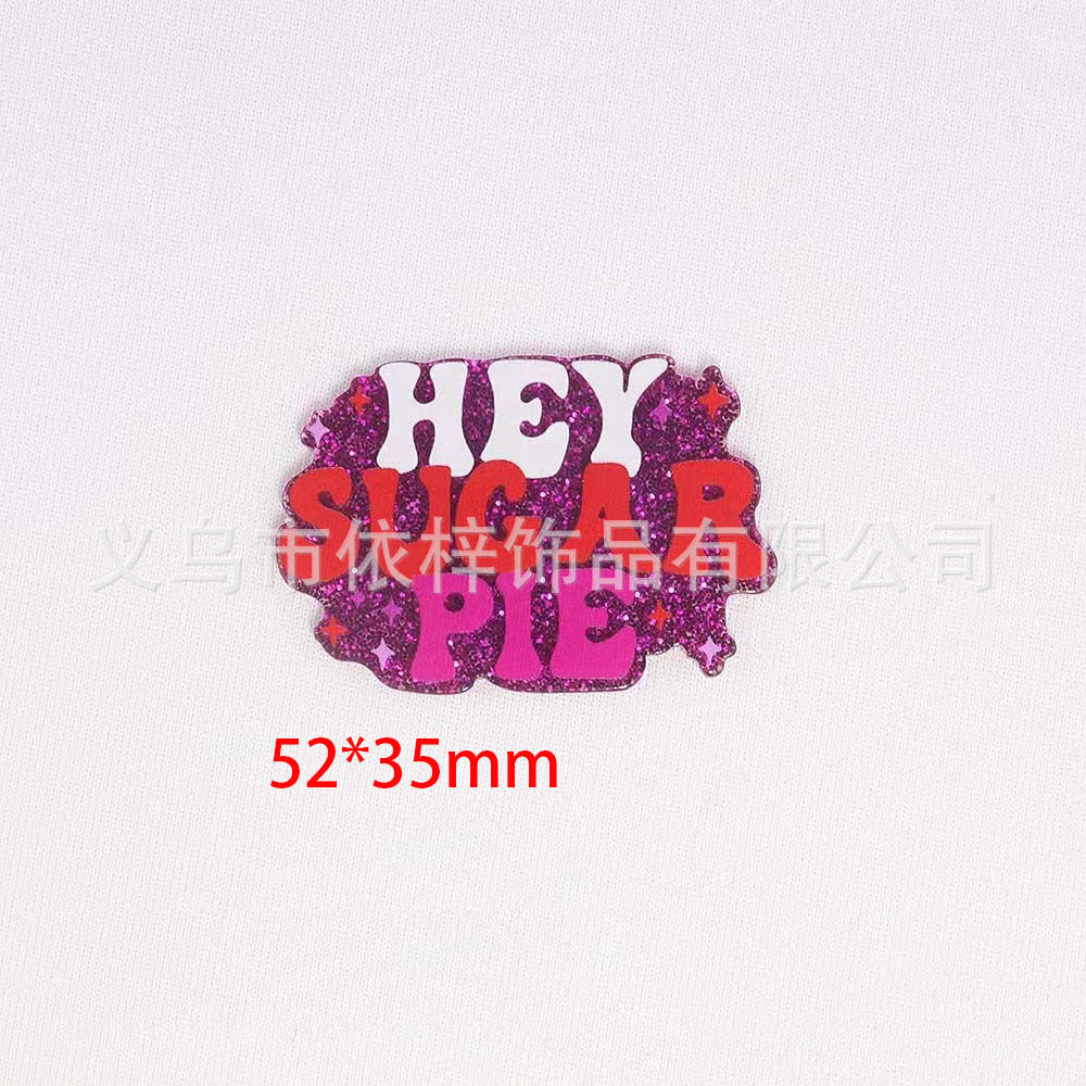 Wholesale 10pcs Cartoon Letters Beverage Heart Bag Accessories Acrylic Pin DIY Patch Accessories OLY Exclusive