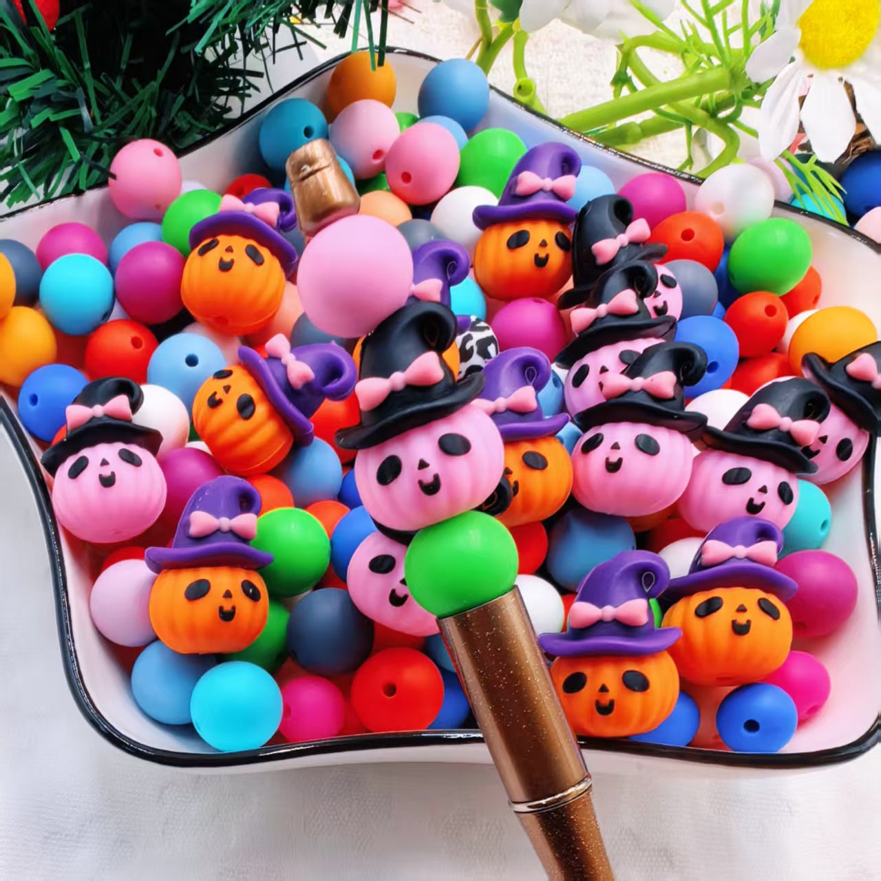 Wholesale 10pcs/pack Cartoon Beads DIY Silicone 3D Beads