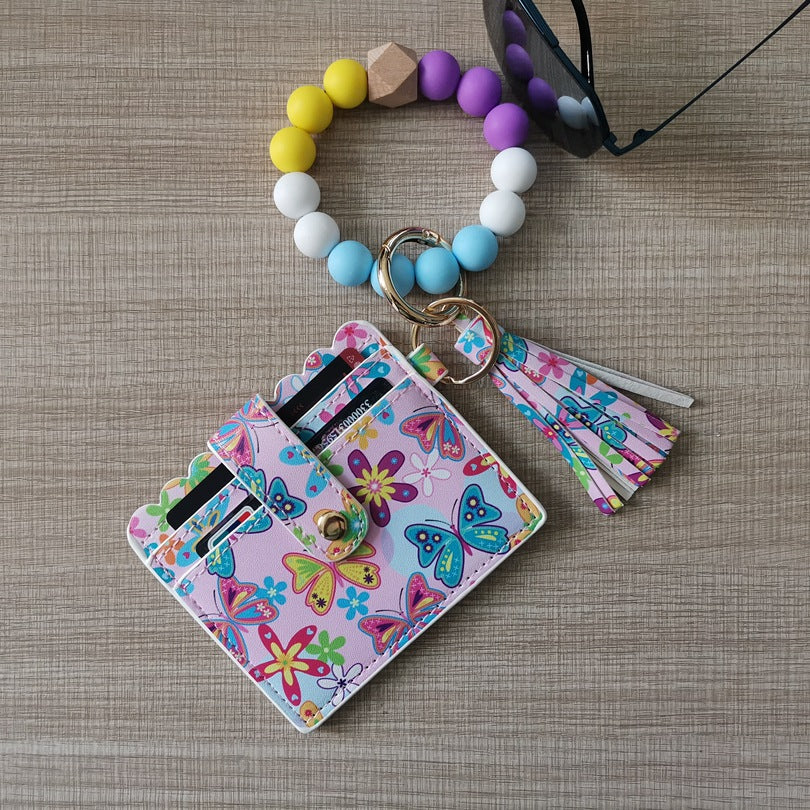 Wholesale Christmas Santa Claus Snowman Moose Silicone Wrist Coin Purse Keychain