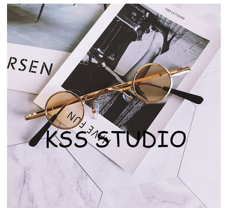 Wholesale Small Round Retro Personality Punk Sunglasses