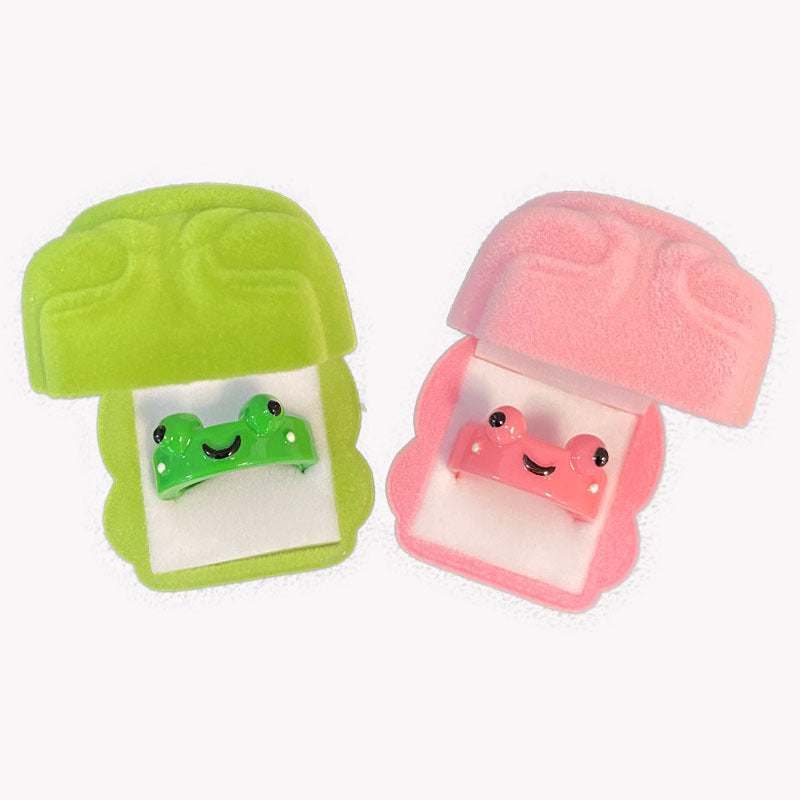 Wholesale Home convenience store cute cartoon frog shape couple lonely frog ring