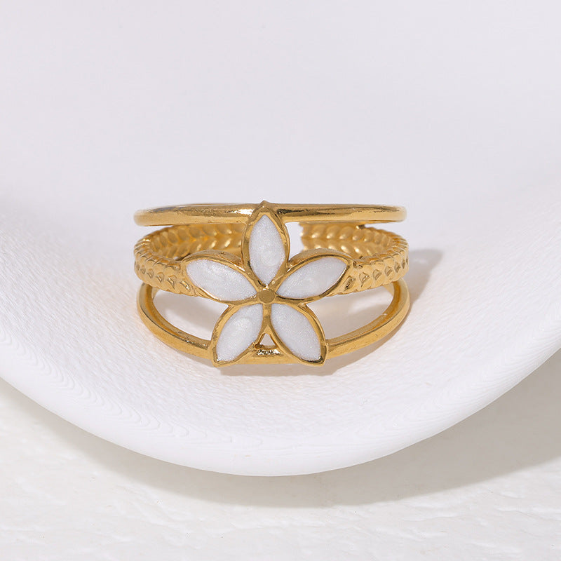 Wholesale  Style Simple Retro Titanium Steel Open Ring