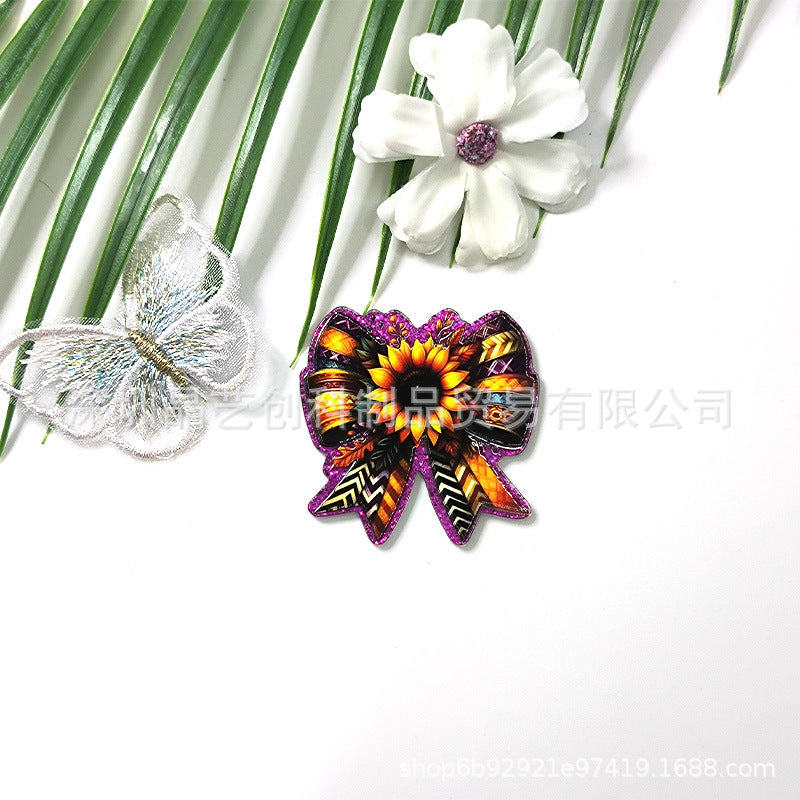 Wholesale 10 pcs/pack bow sequin acrylic DIY accessories