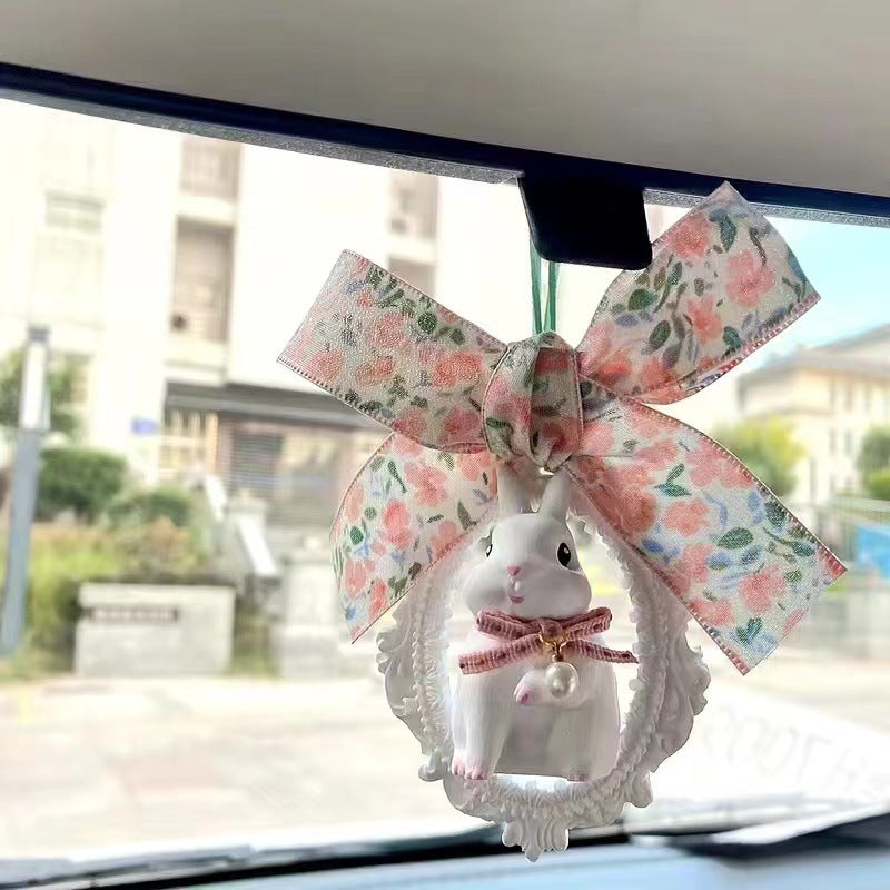 Wholesale Cute Rabbit Car Expanded Fragrant Stone Pendant