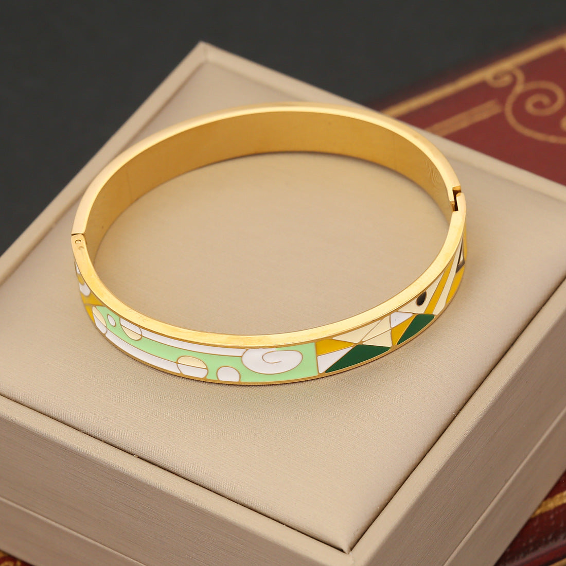 Wholesale Retro Oil Dripping Bracelets,  Eye Bracelets,  Stainless Steel Bracelets