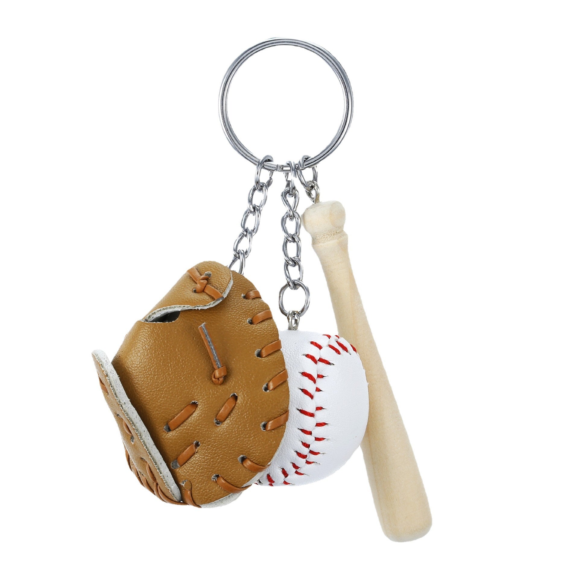 Wholesale PU Baseball Keychains
