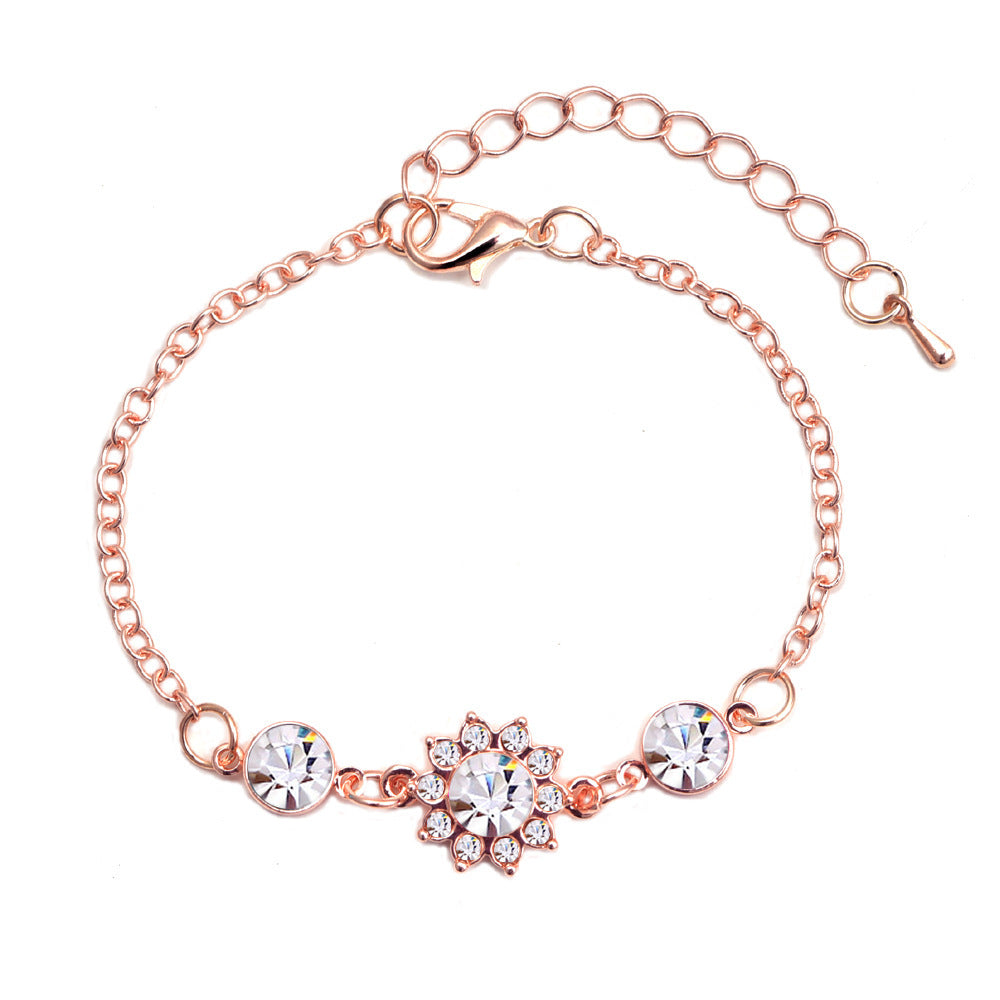 Brazalete de girasol de oro rosa al por mayor