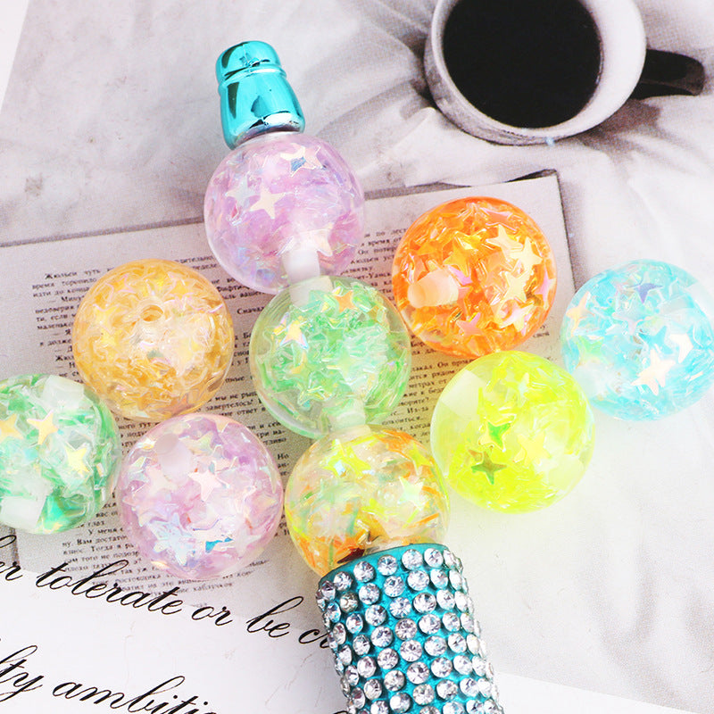 Wholesale 10pcs/pack Acrylic four-pointed star card loose DIY beads