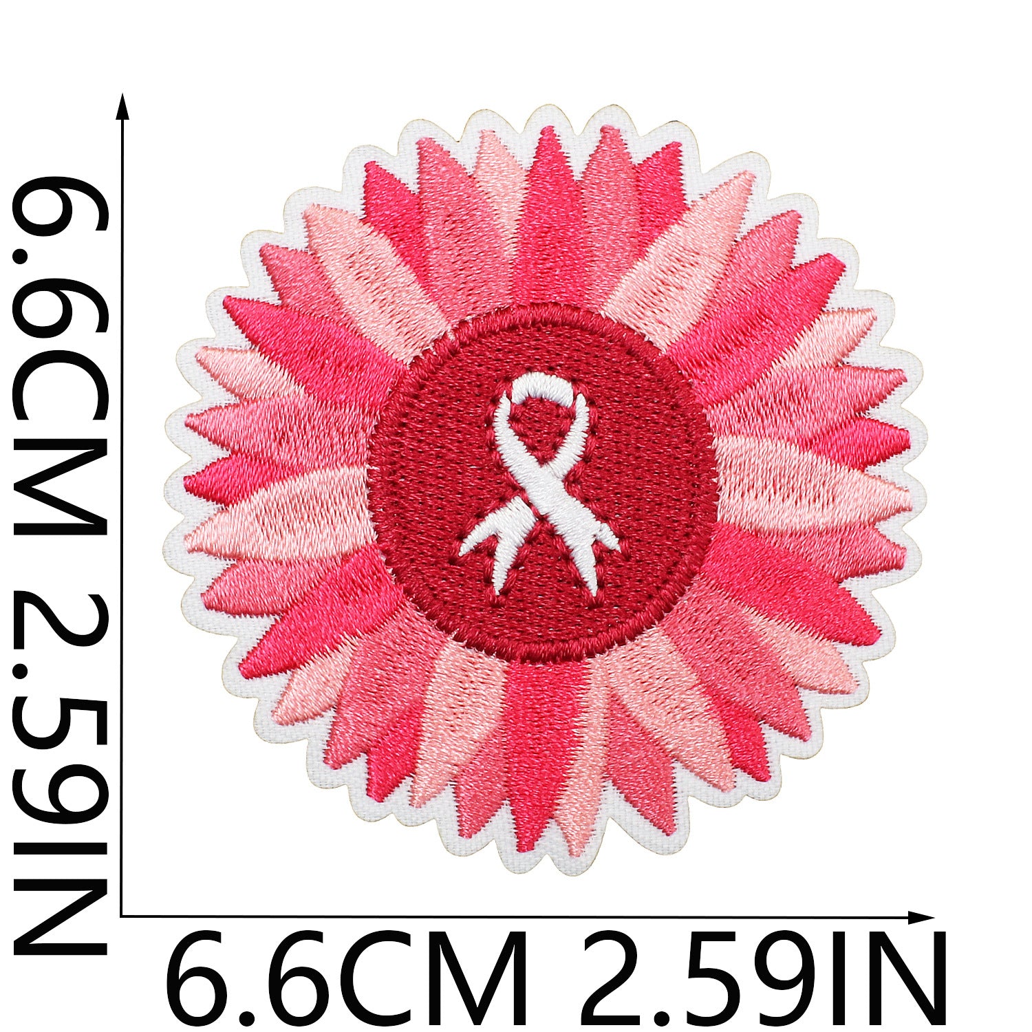 Wholesale Health Day Care for Women Pink Embroidery DIY Patches