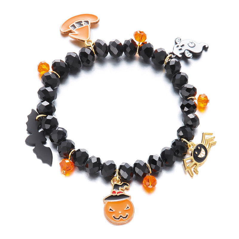 Wholesale  Pumpkin Ghost Beaded Bracelet