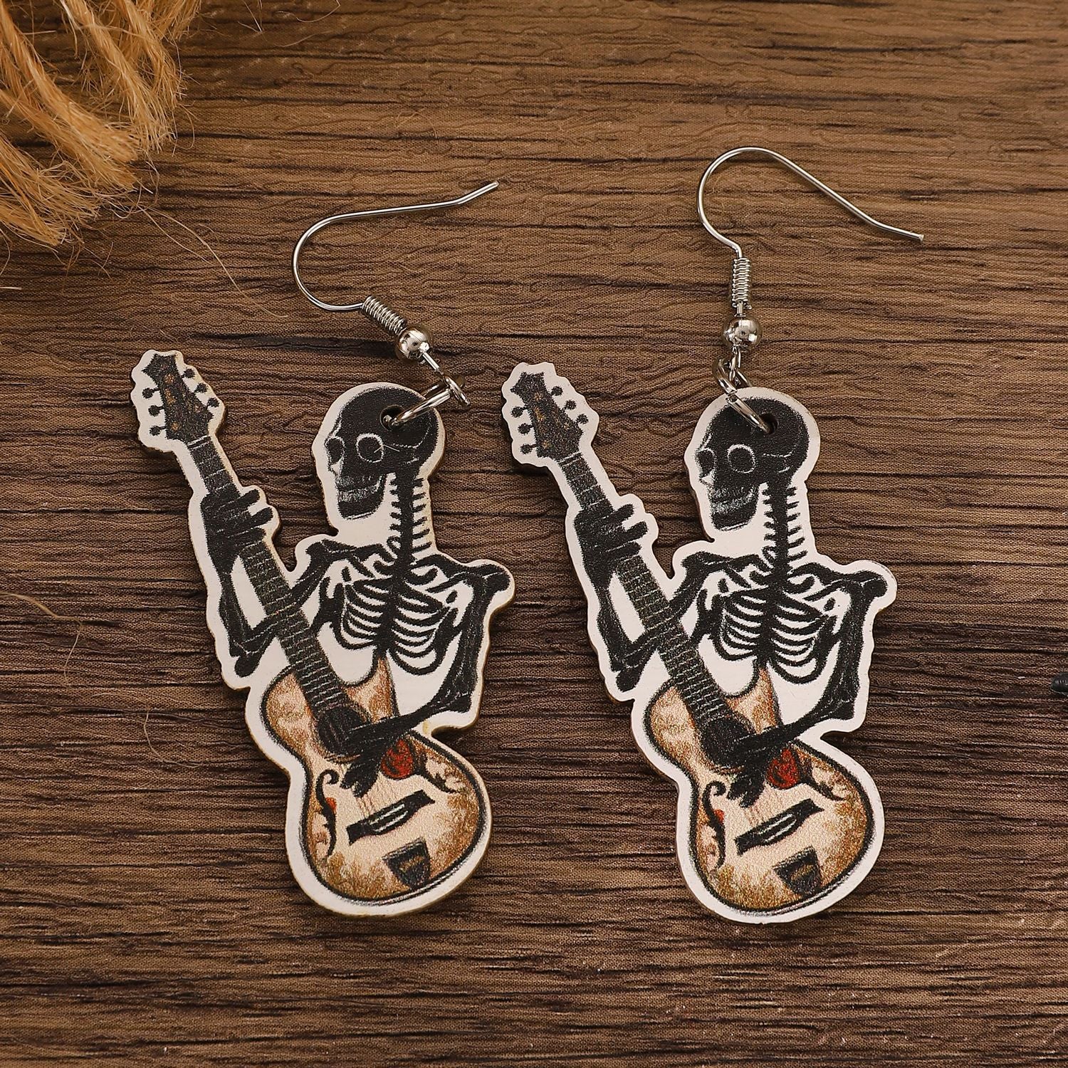 Wholesale Halloween Skeleton Flamingo Pumpkin Ghost Wooden Pendant