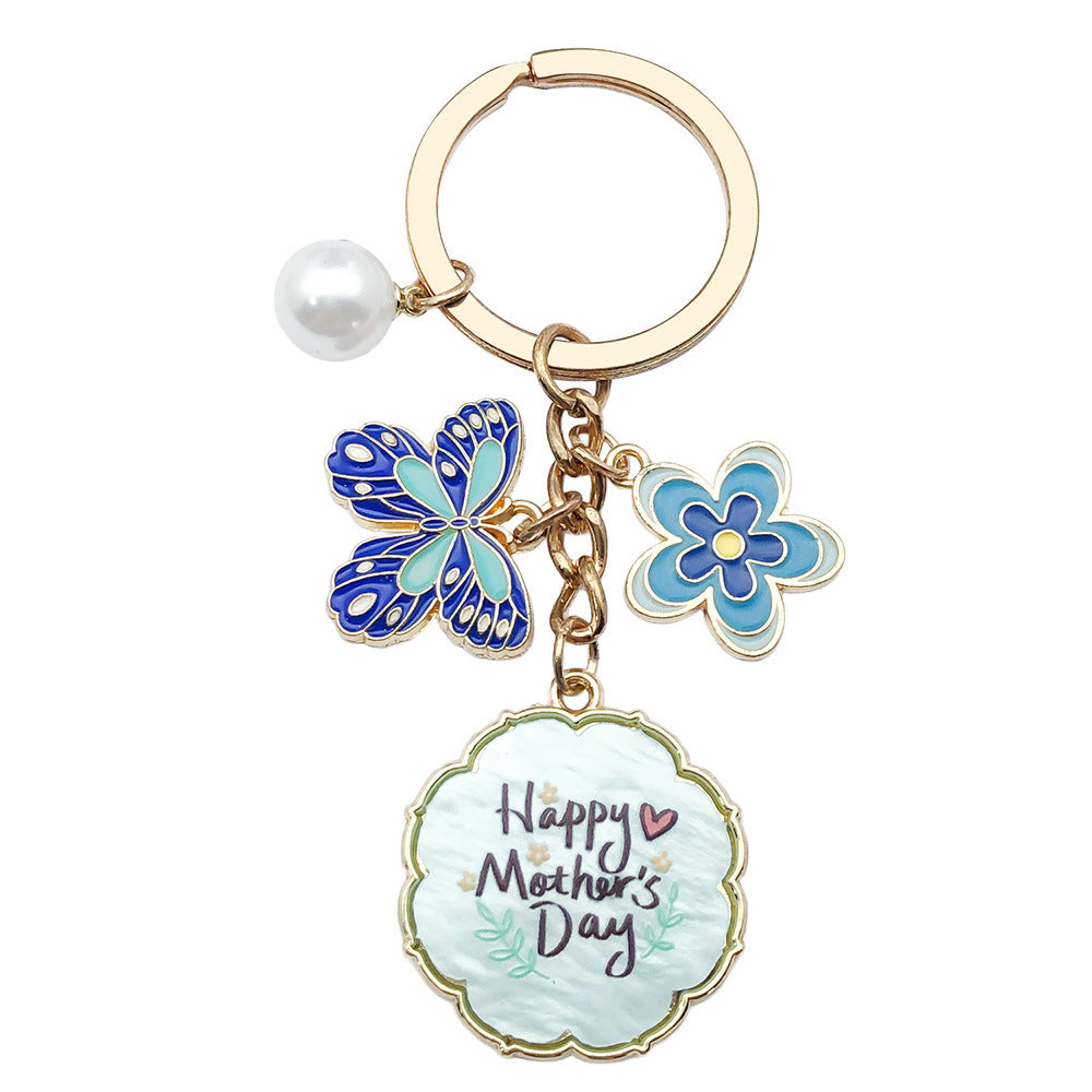 Wholesale Colorful butterfly metal keychain