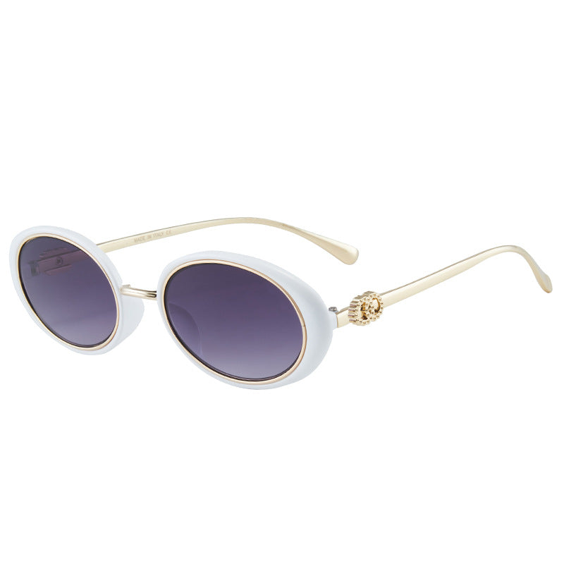 Wholesale men' s and women' s round metal frame sunglasses personalized fashion sunshades