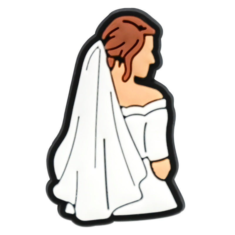 Wholesale Random 100pcs Valentine' s Day Series Wedding Dessert Cartoon Croc Charms