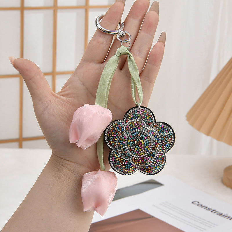 Wholesale Plum Blossom Rhinestone Keychain