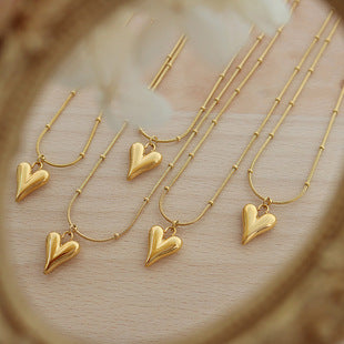 Wholesale Heart-shaped Titanium Steel Necklaces