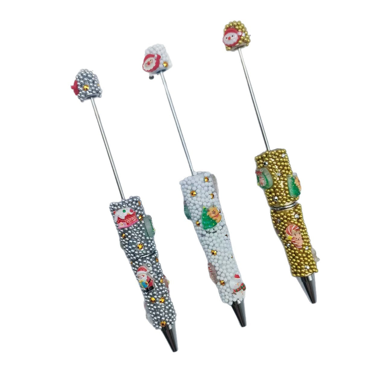 Wholesale Christmas Atmosphere Cute Beadable Pens