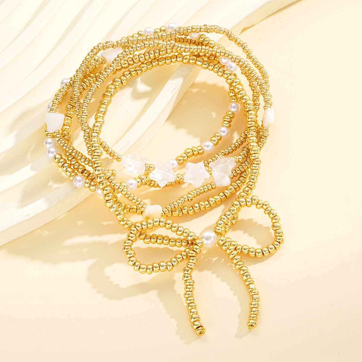 Wholesale Bow Pearl Bracelet 6-Piece Set