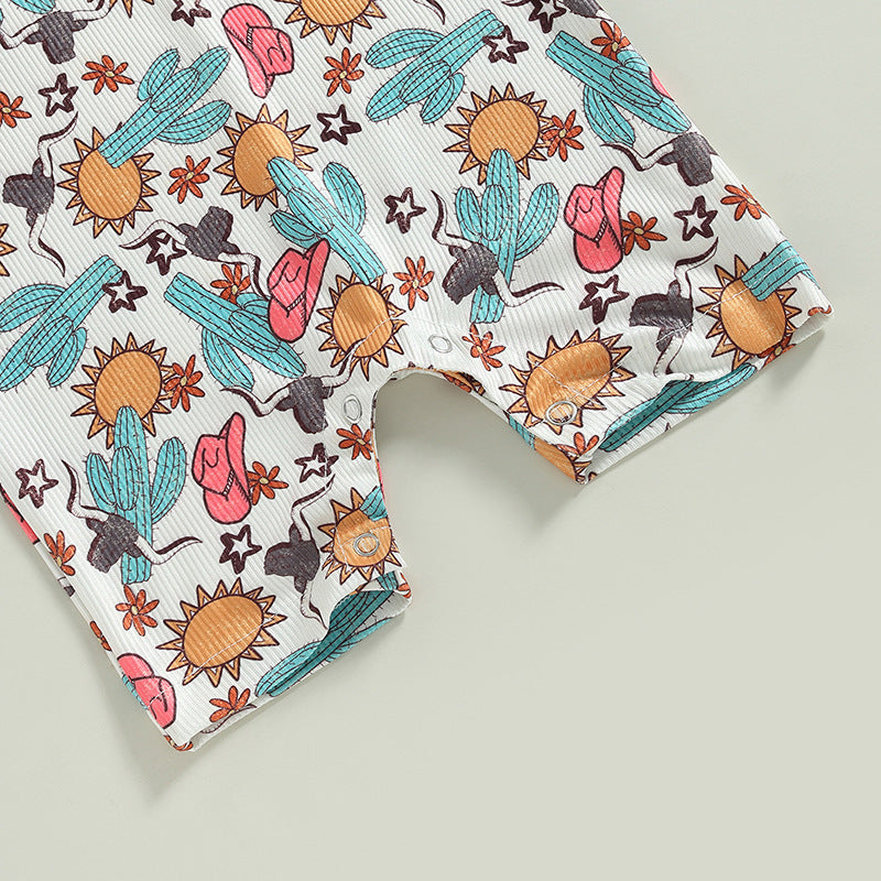 Wholesale Cotton Cactus Aztec Pattern Baby Jumpsuit