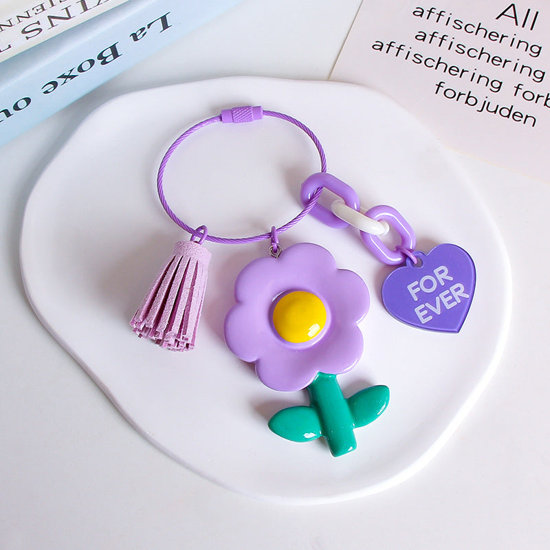 Wholesale Flower Wire Rope Keychain