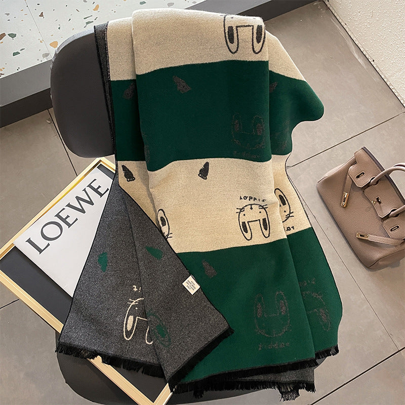Wholesale Autumn and Winter Cute Cartoon Cat Imitation Cashmere Scarf