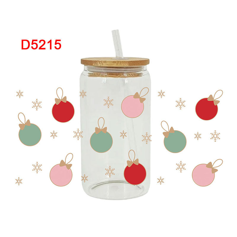 Wholesale Christmas Gift Series 16oz Cup UV DTF Wraps