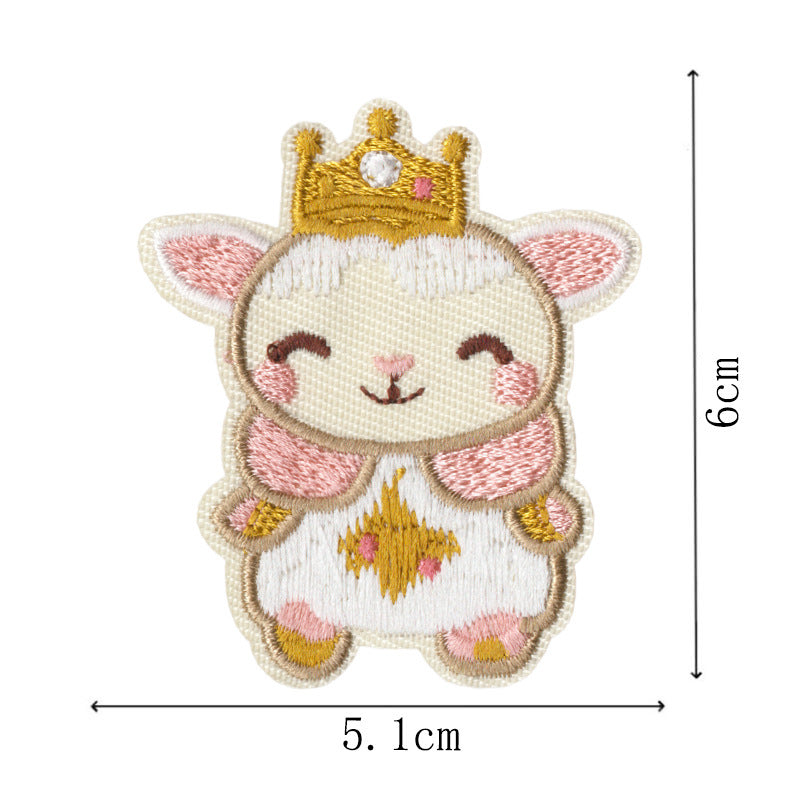 Wholesale Cartoon Lamb Embroidered Iron On Patches Set Of 9 Decorative Clothing Repair Accessory DIY Gift And Boutique Resale