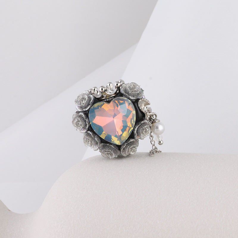 Wholesale Heart-shaped Rose Soft Clay Straight Hole Beads