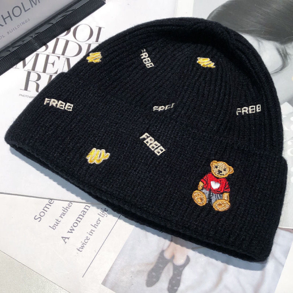 Wholesale Bear Fashion Trend Warm Earmuffs Cute Winter Beanie