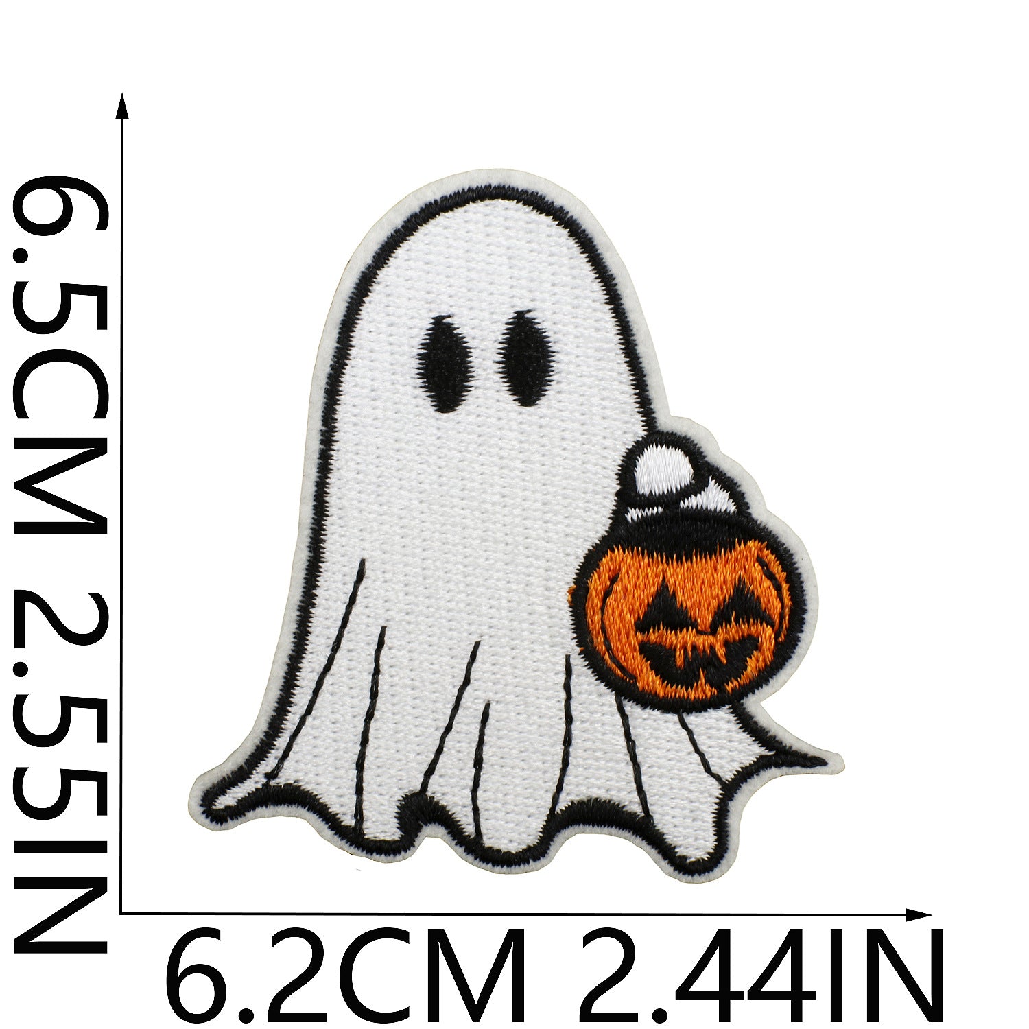 Wholesale Iron On Ghost Pumpkin Embroidery Patch Cute Witch Applique For Clothing Holiday Craft Supply For DIY Decor