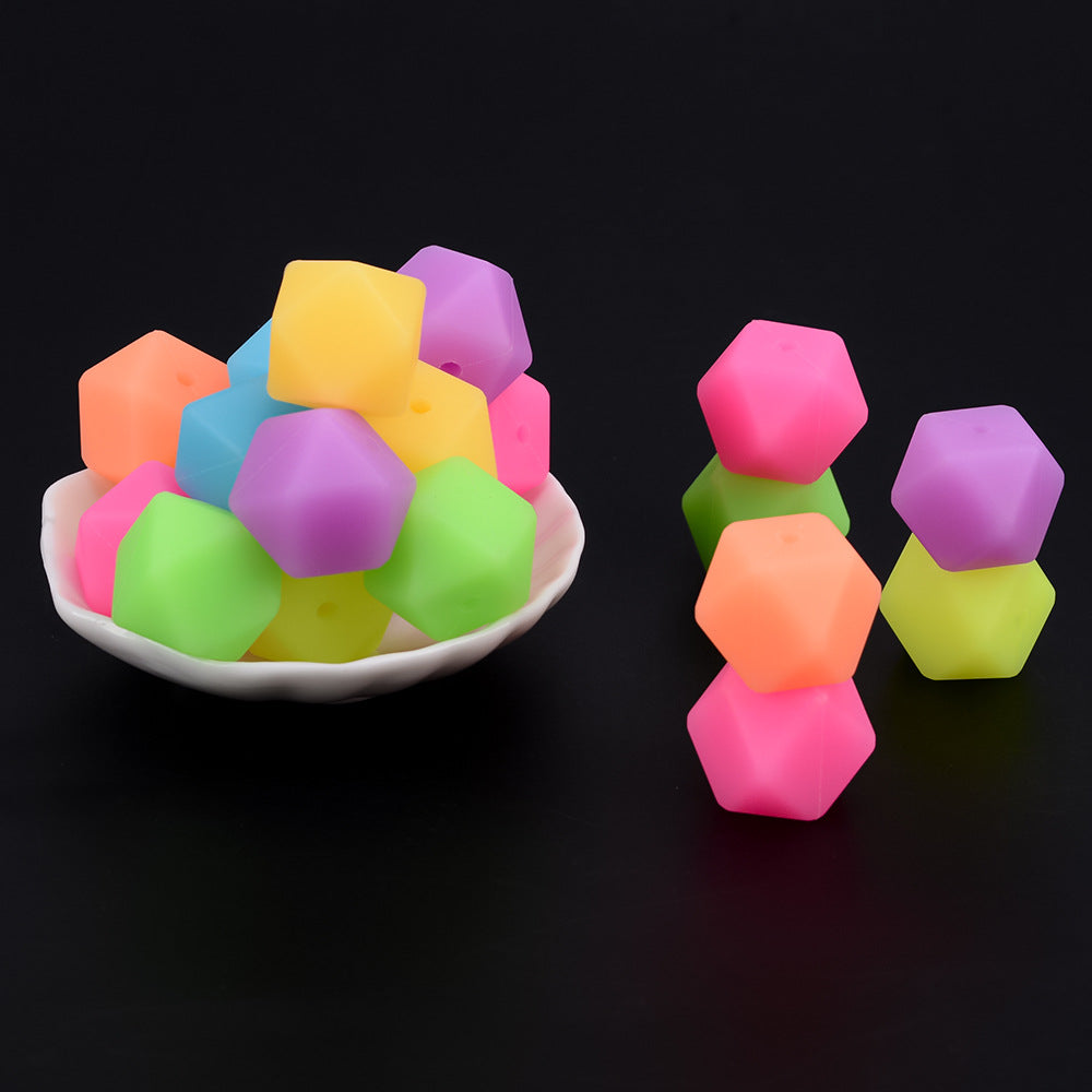 Wholesale 50pcs Glow In The Dark Silicone Round Beads