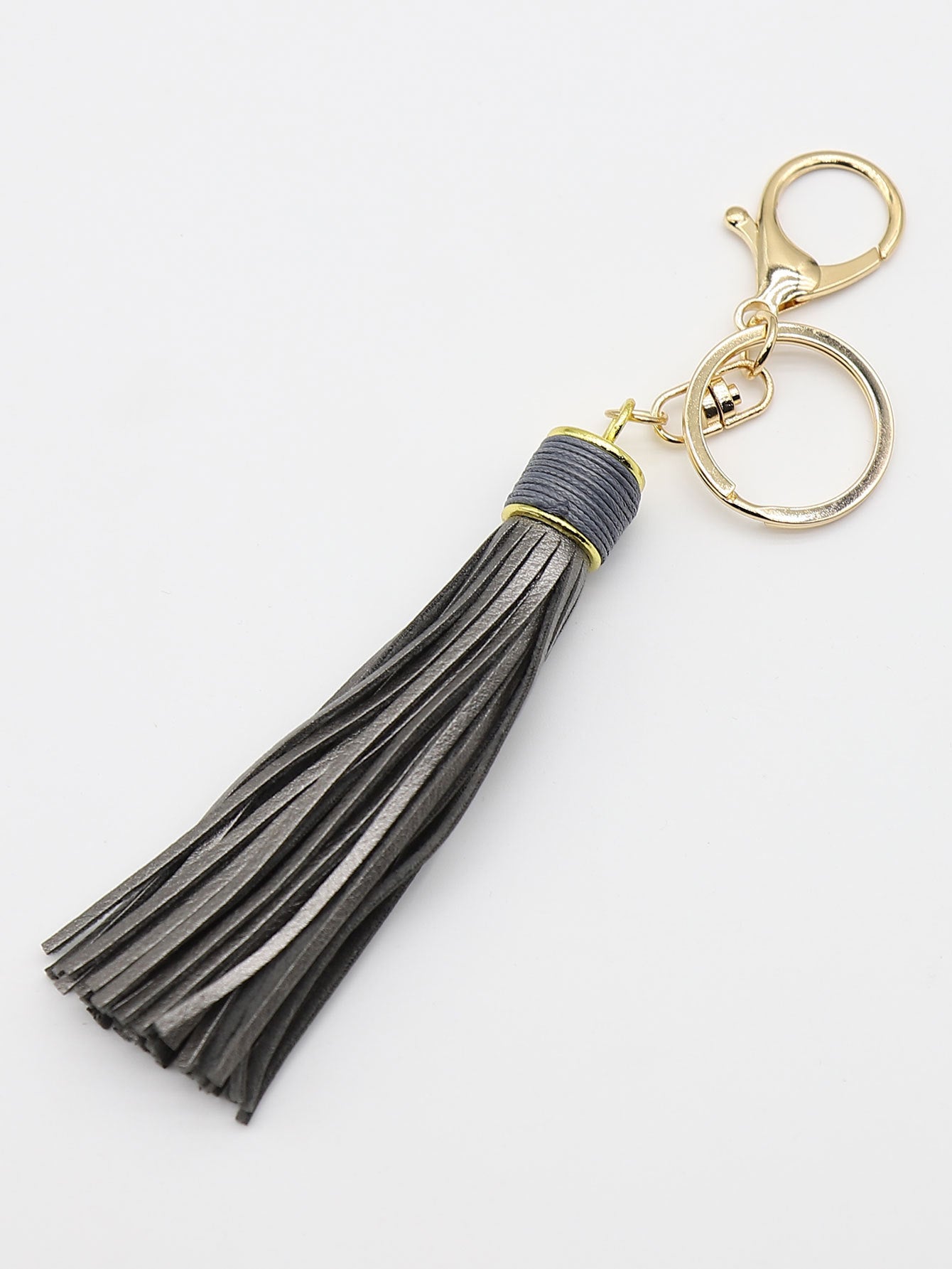 Wholesale Wax line alloy gift leather tassel car key chain  bag