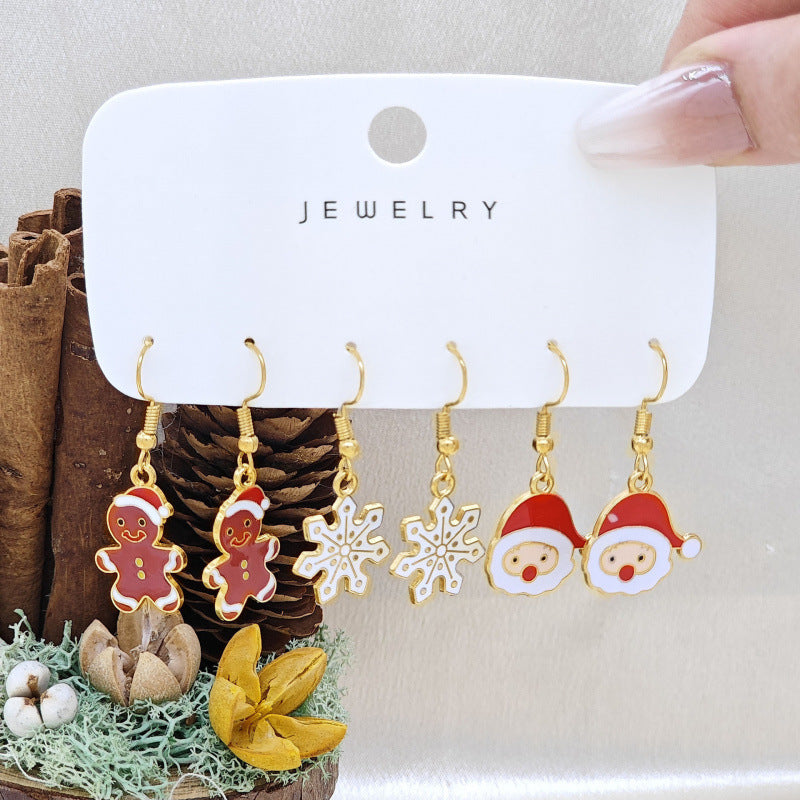 Wholesale Alloy Snowman  Gift Earrings