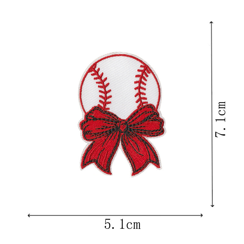 Wholesale Bow Cartoon Baseball DIY Patches