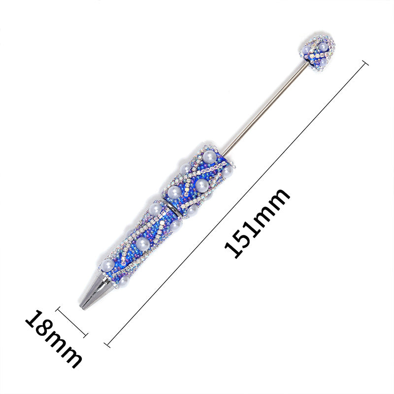 Wholesale 5pcs Heavy Industry Full Diamond Pearl Chain Beaded Pen DIY