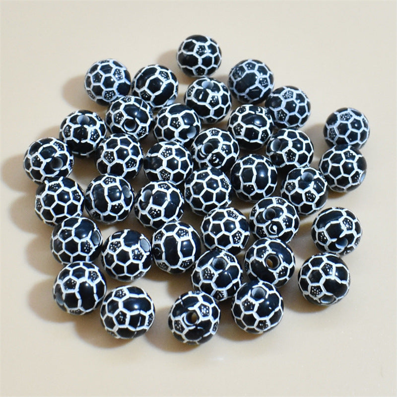 Al por mayor 50 piezas de 50 piezas/paquete de 10 mm de fútbol tenis tenis de béisbol baloncesto de color acrílico mixto