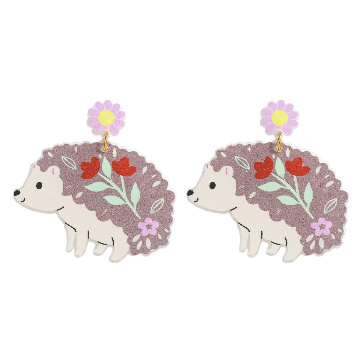 Wholesale Wholesale Cute Cartoon Hedgehog Earrings