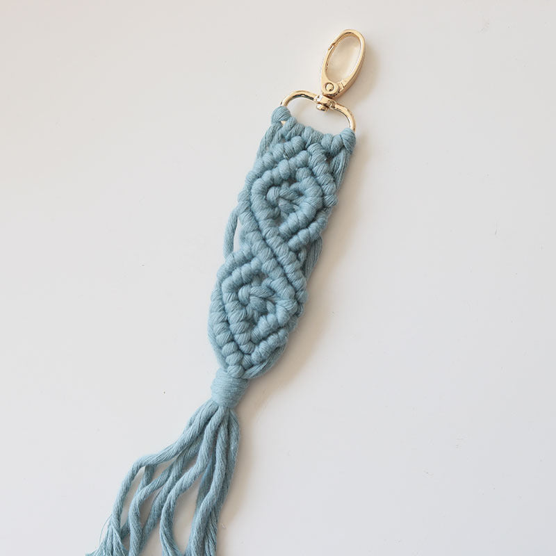 Wholesale Handwoven Cotton Rope Tassel Keychain